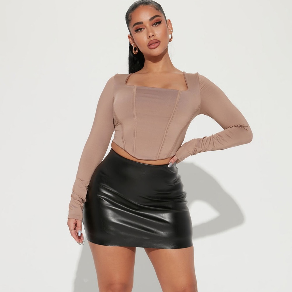 Mocha corset top